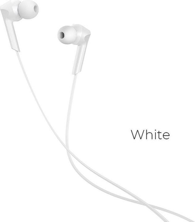 Produktbild Hoco Wired headphones wire earphones Jack 3,5 mm with microphone M72 white (Kabelgebunden)