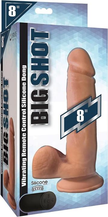 Actual product image Curve Toys Vibrating Remote Control Silicone Dildo with Balls