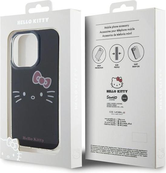 Image du produit Hello Kitty HKHCP15LHKHLK iPhone 15 Pro 6.1" czarny/black hardcase IML Kitty Face (Apple iPhone 15 Pro)