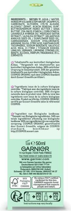 Image du produit Garnier Crème sérum anti-âge 2en1 au lavandin bio (50 ml)
