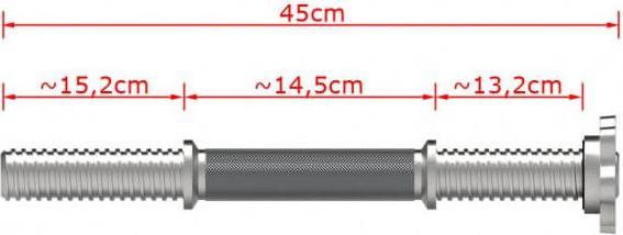 Actual product image IFS Dumbbell bar 30x450mm, star lock