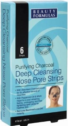 Produktbild Beauty Formulas Charcoal Nose Pore Strips Cleansing Nose Strips With Active Carbon 6 Pcs. (150 ml)