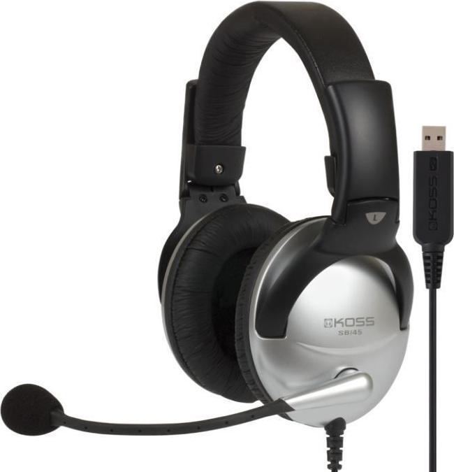 Image du produit Koss Ausines Gaming Headphones SB45 USB On-Ear, USB, microphone, Sidabrinis Juodas, Noice-Abbruch (Filaire)