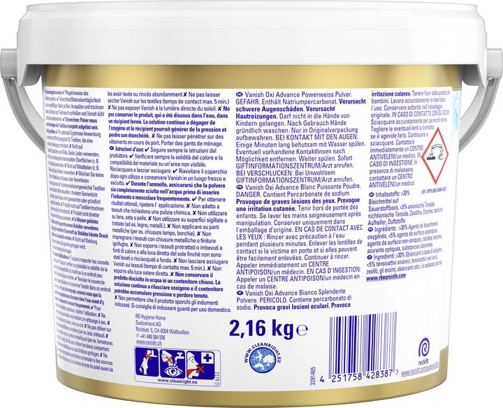 Produktbild Vanish Oxi Advance Gold (75 Waschgänge, Pulver)