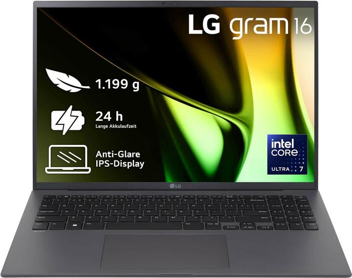 Productafbeelding LG gram 16" Core Ultra 7 155H 16GB/1TB SSD Win11 grijs 16Z90S-G.AA79G (15.98", Intel Core Ultra 7 155H, 16 GB, 1000 GB, NL)