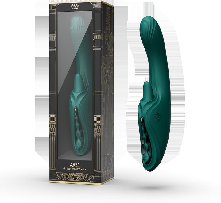 Image du produit Zalo Ares – G-Punkt-Rabbit-Vibrator mit App-Steuerung – Türkisgrün