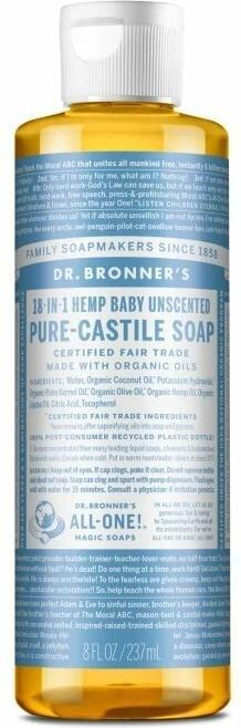 Actual product image Dr. Bronner's Neutral Liquid Soap 240ml (Liquid soap, 240 ml)