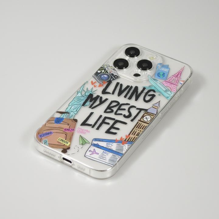 Produktbild PhoneLook Hülle es Silikon Cover Living my best Life (Apple iPhone 15 Pro)