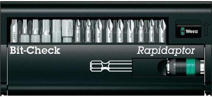 Productafbeelding Wera Bit-Check 30 Universeel 1 (6, 8, 10, 15, 20, 25, 30, 40, 3/4", 5/16", 1/4", 3/8")
