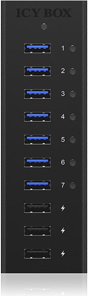 Produktbild Icy Box Ib-Ac6703 (USB-B, 7 Ports)