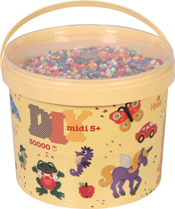 Produktbild Hama Bügelperlen im Eimer, 30.000 Stück.