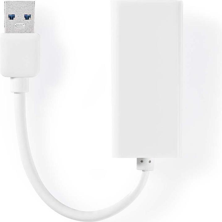 Nedis USB-A Adapter | USB 3.2 Gen 1 | USB-A Stecker | RJ45 Buchse | 1 Gbps | 0.20 m | Rund | Vernick