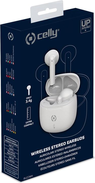 Actual product image Celly Earbuds Buz2wh White (40 h, Wireless)