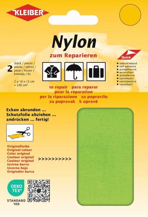 Actual product image Kleiber Nylon patches 10x12 cm grass green 2 pcs