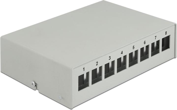 Produktbild Delock Keystone Patchpanel 8 Port grau