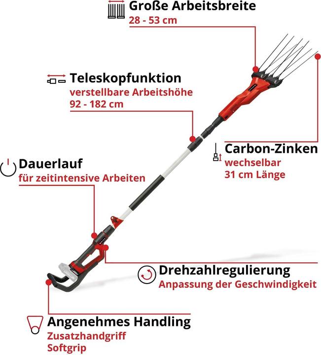 Actual product image Einhell 3411400 GE-FS 18/53 Li-Solo fruit picker