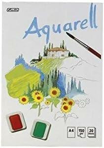 Produktbild Herlitz Aquarell-Block, 210 x 298 mm, Inhalt: 20 Blatt 150 g-qm, weiss, rauh, Studienqualität (A4, Blanko, Harter Einband)