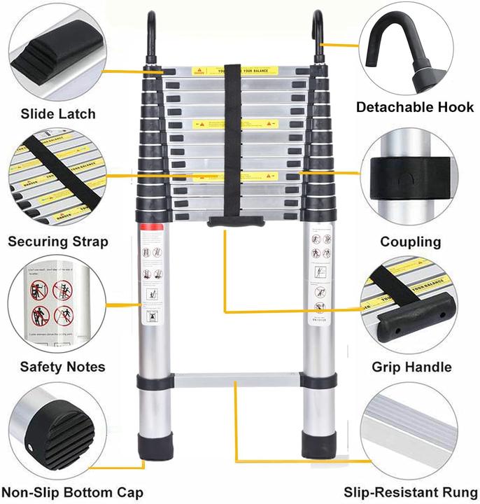 Image du produit Autofather Echelle télescopique (Échelle simple, Échelle télescopique, 48 cm)