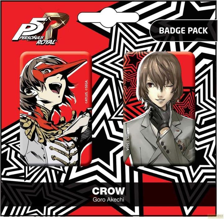 Actual product image POPbuddies Persona 5 Royal Pin Badges 2-Pack Crow / Goro Akechi