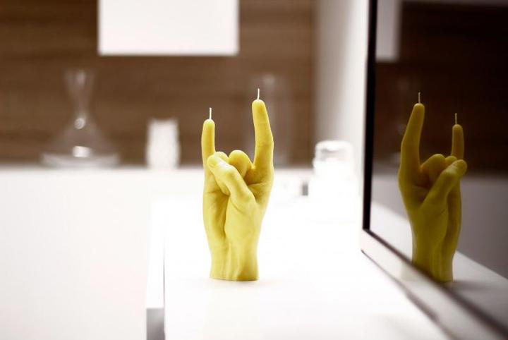 Actual product image Candle Hand You Rock (1 pcs.)