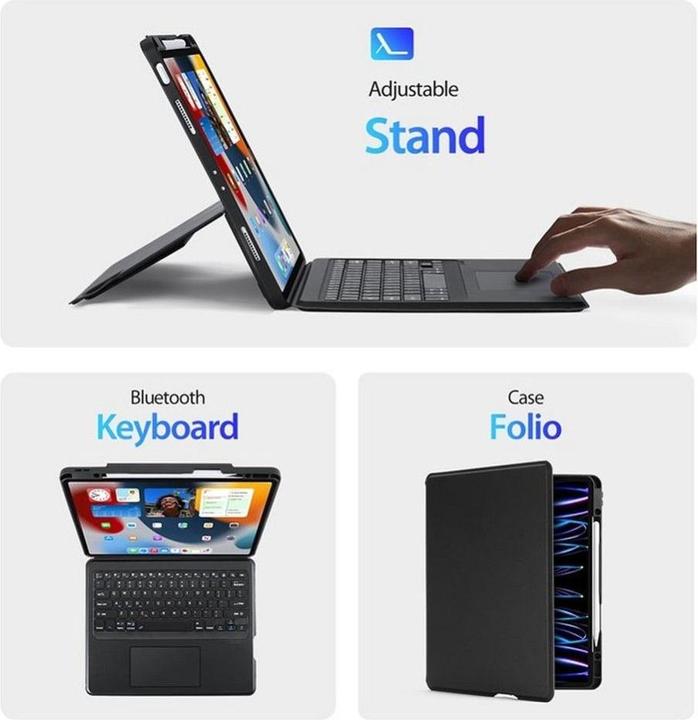 Actual product image Dux Ducis DK Series Keyboard Case (US, iPad Pro 12.9 2020 (4. Gen), iPad Pro 12.9 2021 (5th Gen), iPad Pro 12.9 2022 (6th Gen))