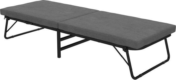 Immagine prodotto Swisshandel24 Klappbett 70 x 190 cm Gästebett klappbar mit 7cm Schaumstoff Matratze Dunkelgrau (190 x 70 cm)