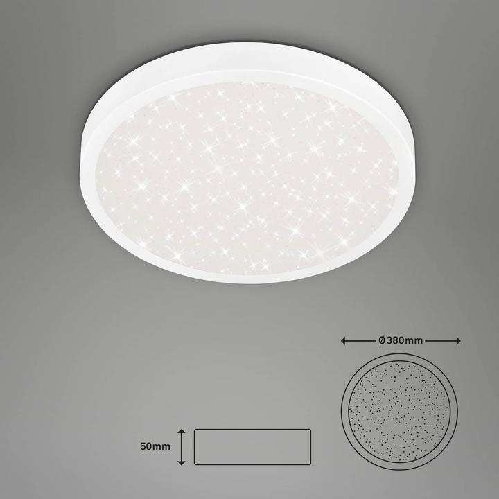 Immagine prodotto Briloner Plafoniera a LED con copertura a stella, bianco, 1xLED/24W (3000 lm)