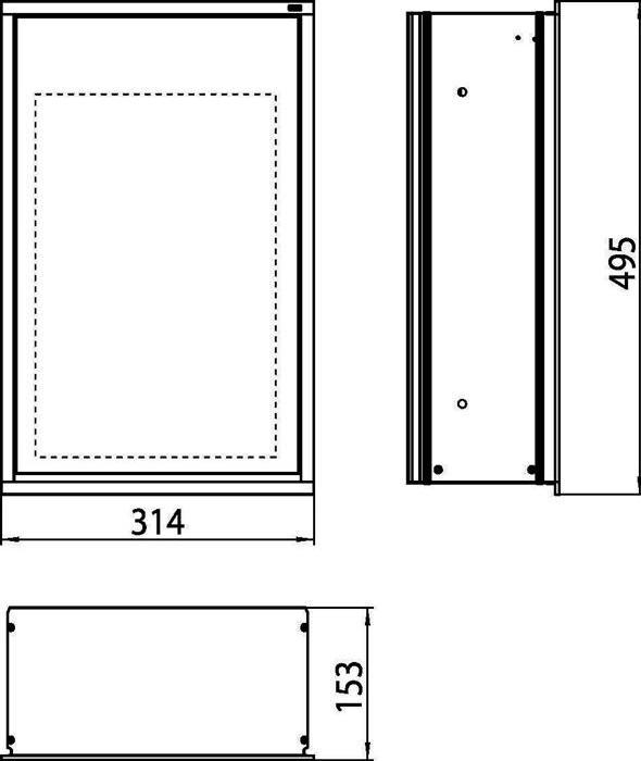 Produktbild Emco Abfallsammler-Modul ASIS 300 Unterputz, 495x314mm chrom/optiwhite