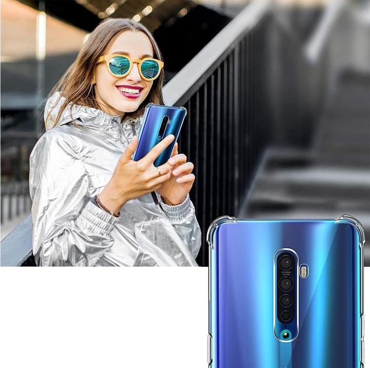 Productafbeelding Screenguard Oppo Reno2 Hoesje Kristal Zachte Airbag Bumper (Oppo Reno 2)