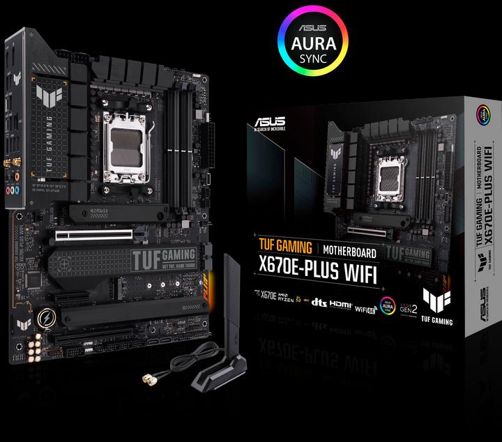 Image du produit ASUS TUF GAMING X670E-PLUS WIFI (AM5, AMD X670E, ATX)