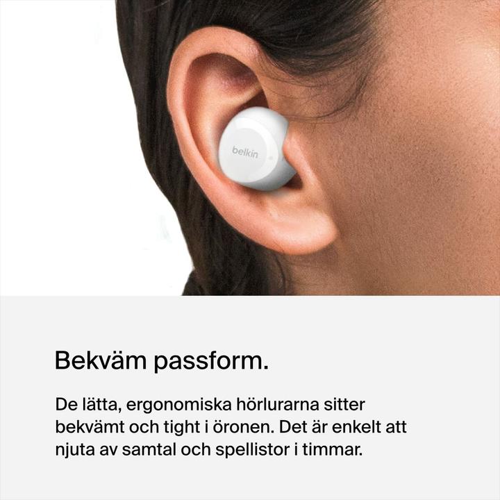 Produktbild Belkin Auc009btwh Soundform Bolt True (keine Geräuschunterdrückung, 19 h, Kabellos)