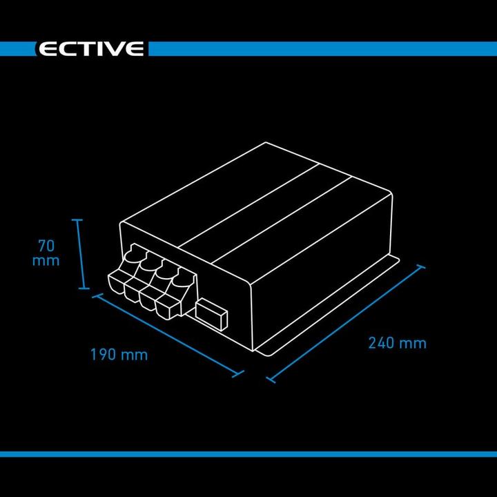 Image du produit Ective Booster de charge SBB 50 24V vers 24V avec régulateur de charge MPPT 50A (1.60 kg)