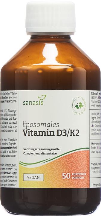 Produktbild Sanasis Vitamin D3/K2 liposomal Fl 250 ml (1 Stück, Flüssigkeit, 311 g)