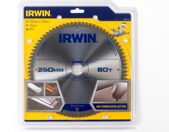 Produktbild Irwin IRW1907778 250 x 30 mm 80Teeth Professional Kreissägeblatt Aluminium