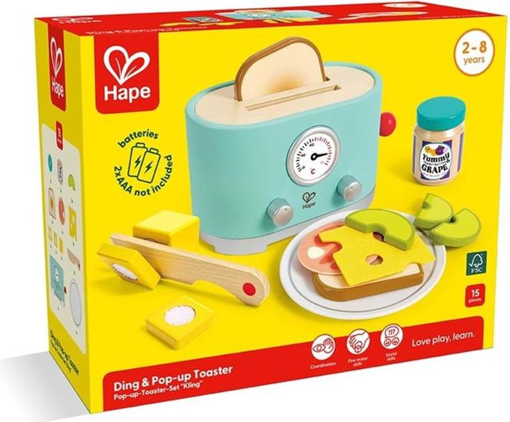 Actual product image Hape Kling pop-up toaster set
