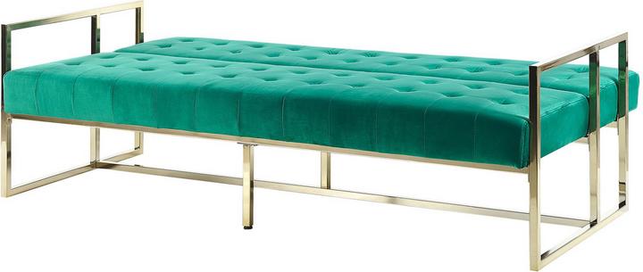 Produktbild Beliani Schlafsofa 3-Sitzer Samtstoff smaragdgrün MARSTAL (3-Sitzer)