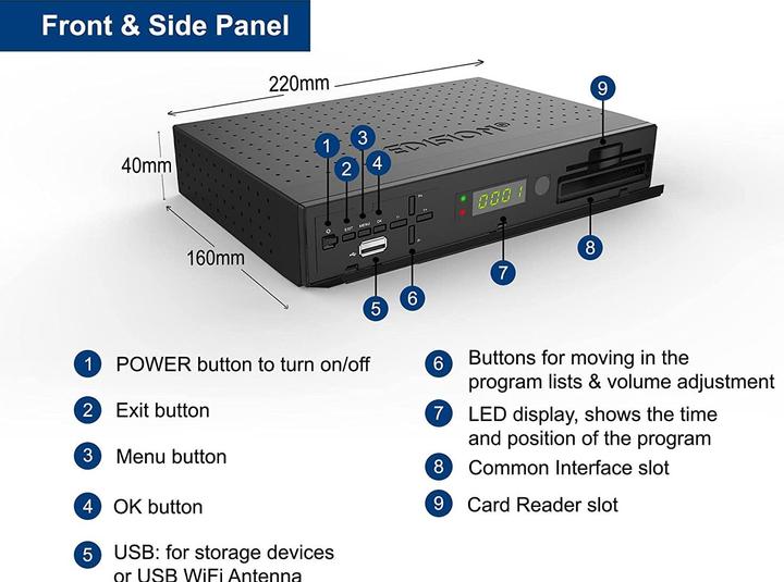 Image du produit Edision Piccollo S2+T2C (6 Go, DVB-S2, DVB-T2, DVB-C, Arbre CI)