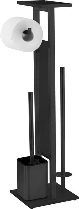 Produktbild Wenko Stand WC-Garnitur Mod. Debar mit Ablage Schwarz aus rostfreiem Edelstahl