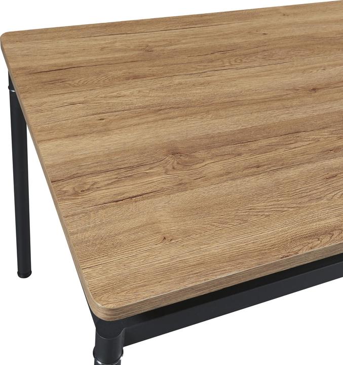 Image du produit En.Casa Table de salle à manger Hemnes pour 6 personnes 140x80 cm aspect chêne (140 x 80 x 75 cm)