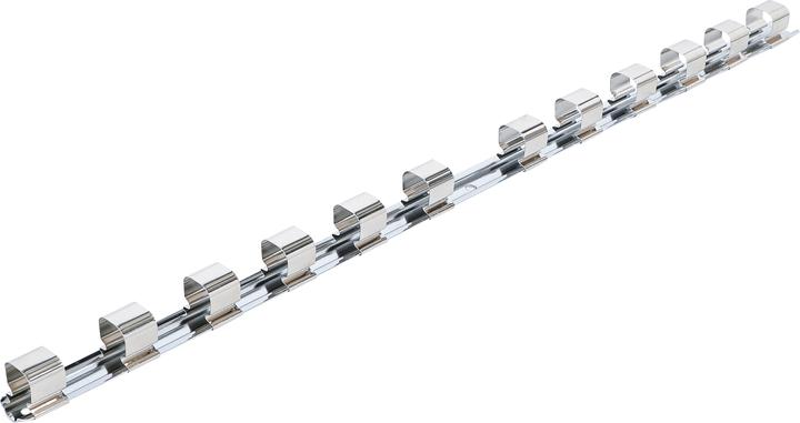 Actual product image BGS Socket Rail with 12 Clips 20 mm (3/4") (20 mm)
