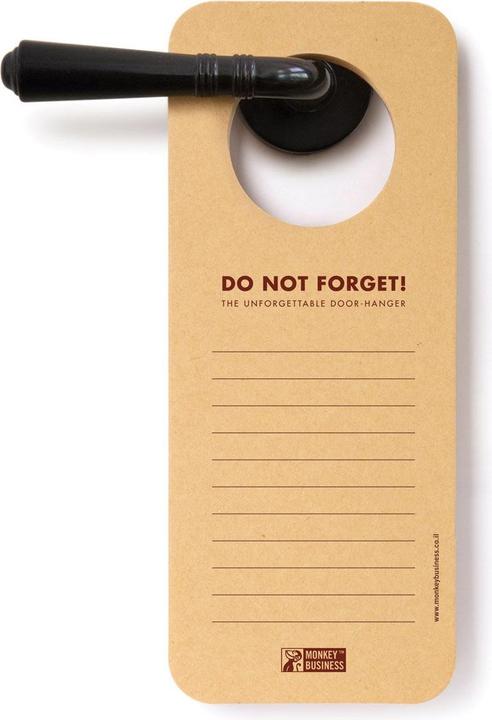 Actual product image Monkey Business Unforgettable Doorhanger - Notepad Doorhanger