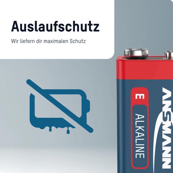 Produktbild Ansmann 9 V Block-Batterie Alkali-Mang (2 Stk., 9V Block, 550 mAh)