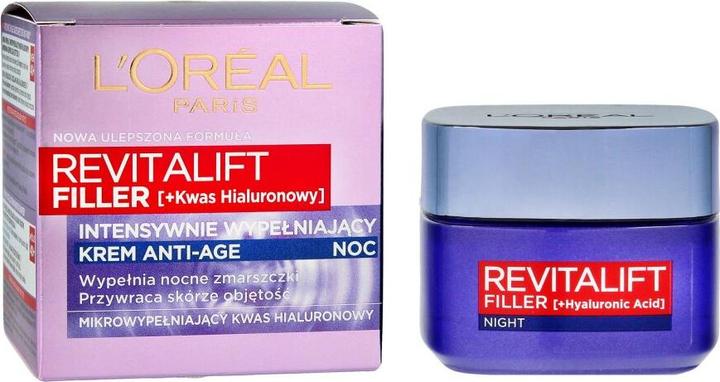 Produktbild L'Oréal Paris L'Oreal - Revitalift Filler Anti-Age Cremation For The Night 50Ml (50 ml, Nacht)