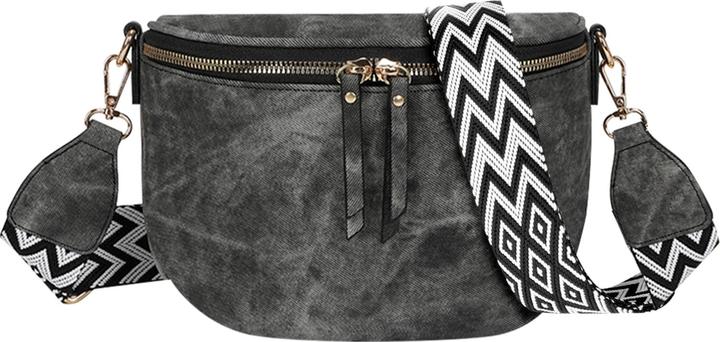 Gallantry Bananen Schultertasche Luna Jeans-Effekt