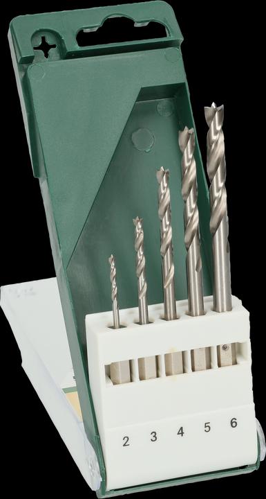 Produktbild Bosch Zubehör 5tlg. Holzbohrer-Set mit Sechskantschaft 2,0 3,0 4,0 5,0 6,0 mm (6 mm, 3 mm, 5 mm, 2 mm, 4 mm)