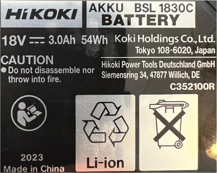 Produktbild Hikoki BSL1830C 2x Akkupack 18 V 3,0 Ah / 3000 mAh Li-ion ( 339783 ) (18 V)