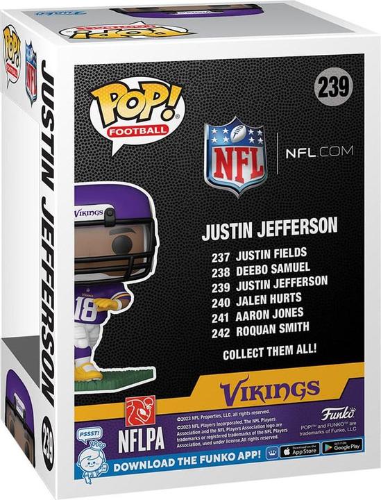 Produktbild Funko NFL POP! Football Vinyl Figur Vikings - Justin Jefferson 9 cm