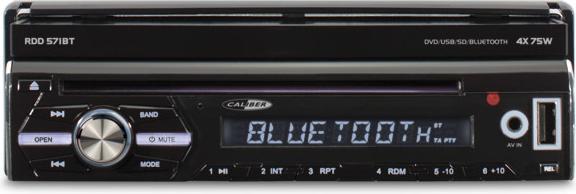 Actual product image Caliber RDD571BT - Car radio met klapscherm, FM radio, Bluetooth, USB, 4x75W - Zwart