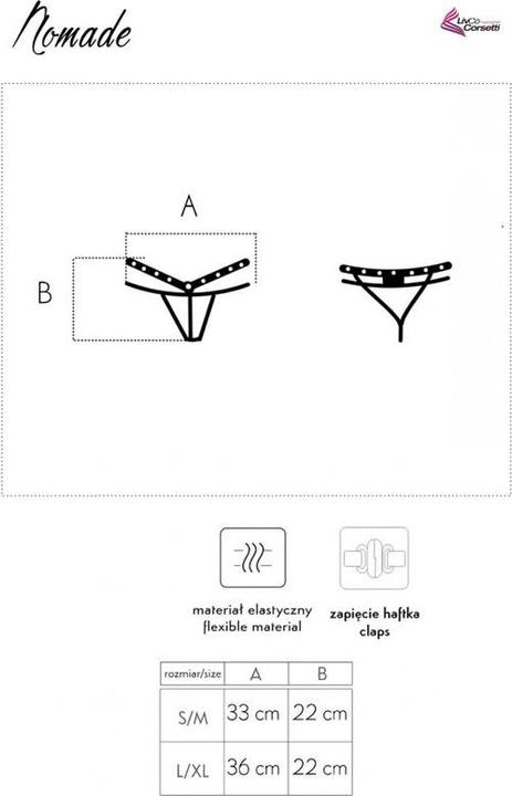 Actual product image LivCo Corsetti Fashion Nomade Thong Crotchless Black (M)