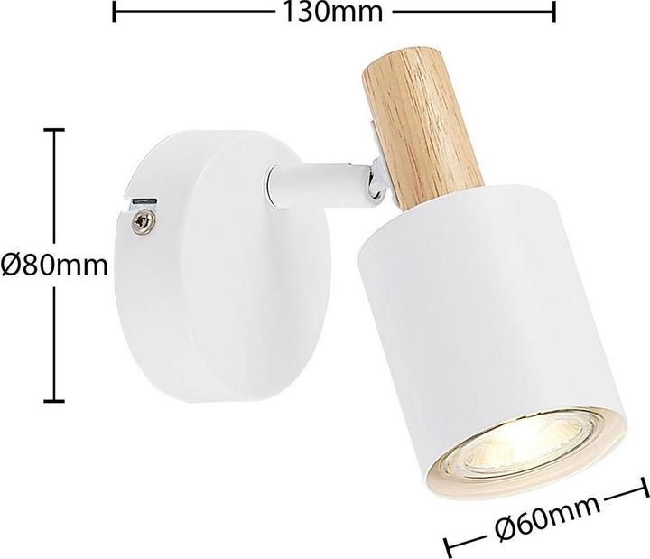 Produktbild Lindby Junes LED-Wandstrahler, einflammig, weiss (GU10)